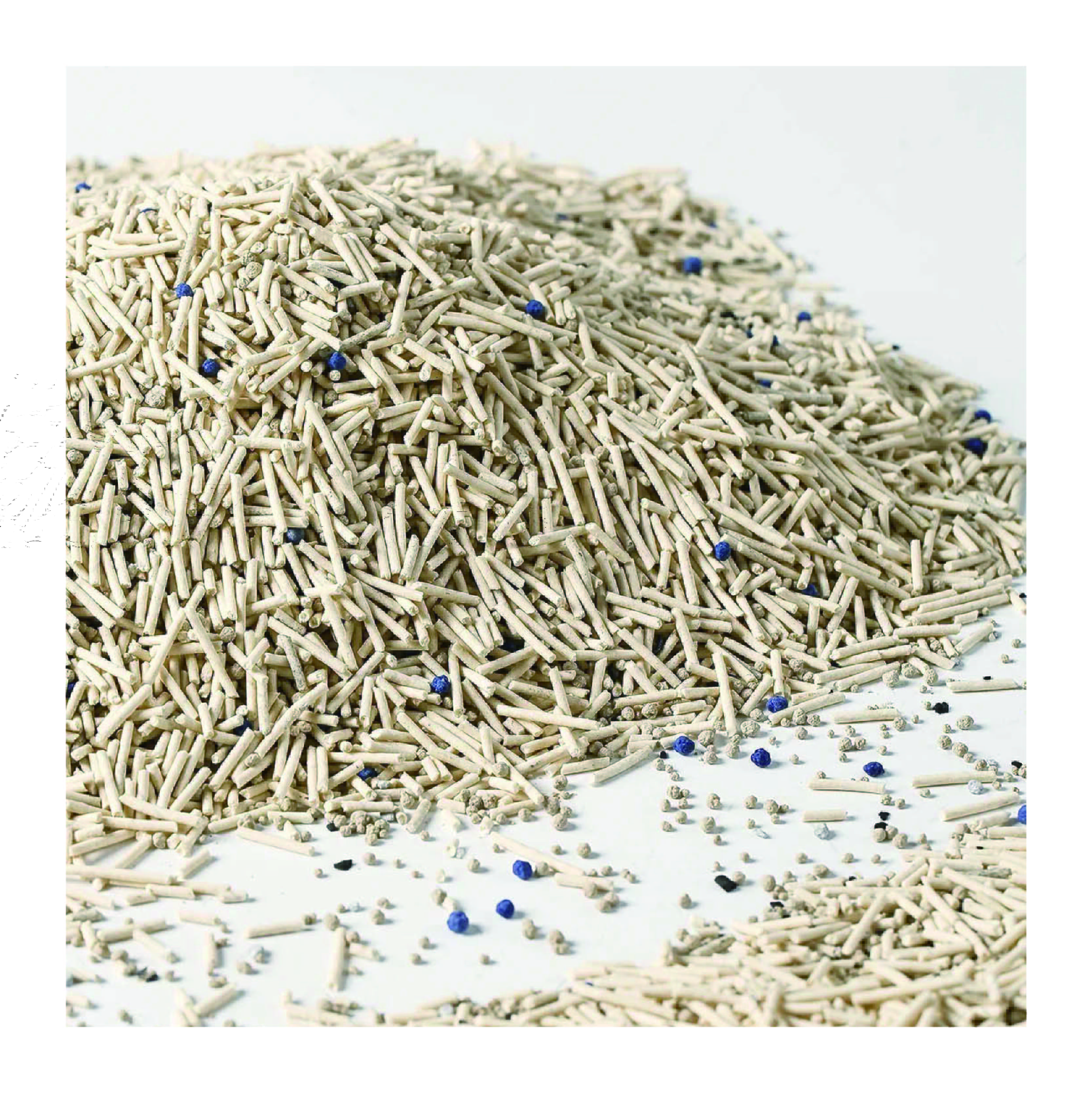 Natural Pure Plant Low Dust Super Clumping Non Stick Bottom Striped Shaped Tofu Bentonite Mixed Cat Litter
