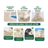Natural Pure Plant Low Dust Super Clumping Non Stick Bottom Striped Shaped Tofu Bentonite Mixed Cat Litter