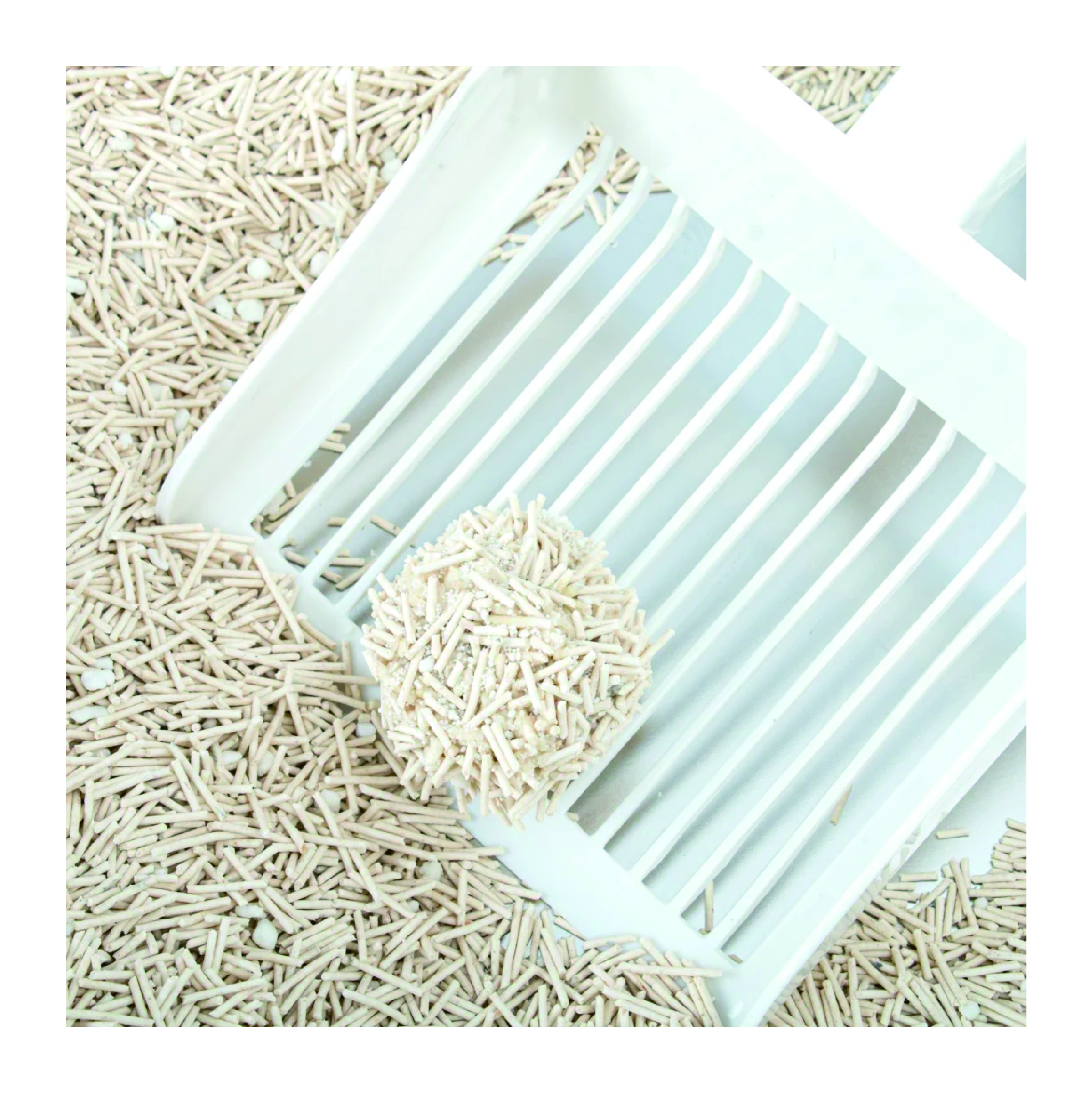 Factory Biodegradable Natural Plant-Based Cat Litter Fast-Absorbing Eco-Friendly Mixed 2.0mm Tofu Cassava Cat Litter