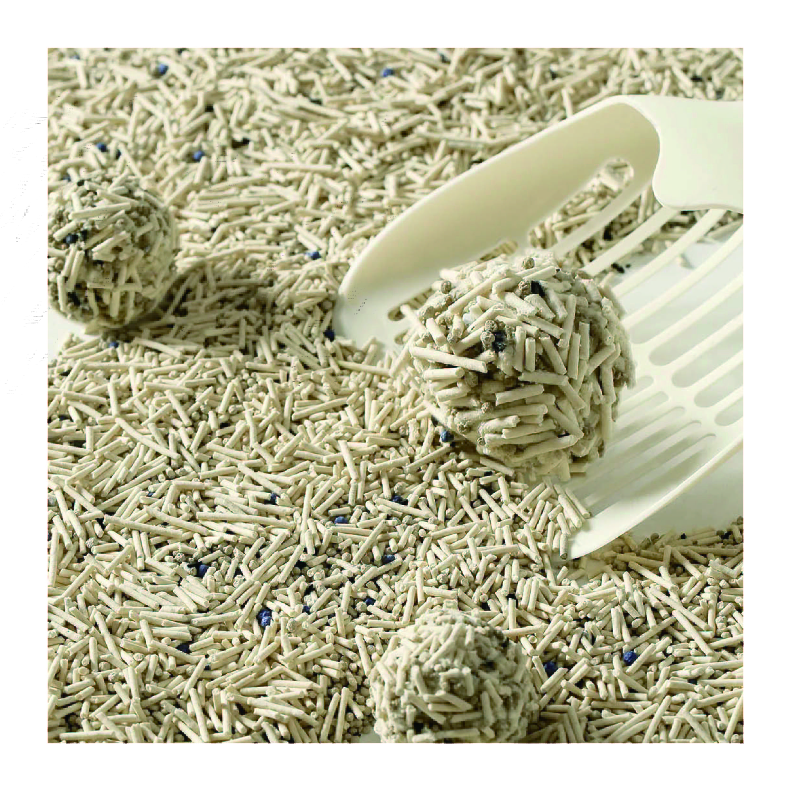 Natural Pure Plant Low Dust Super Clumping Non Stick Bottom Striped Shaped Tofu Bentonite Mixed Cat Litter