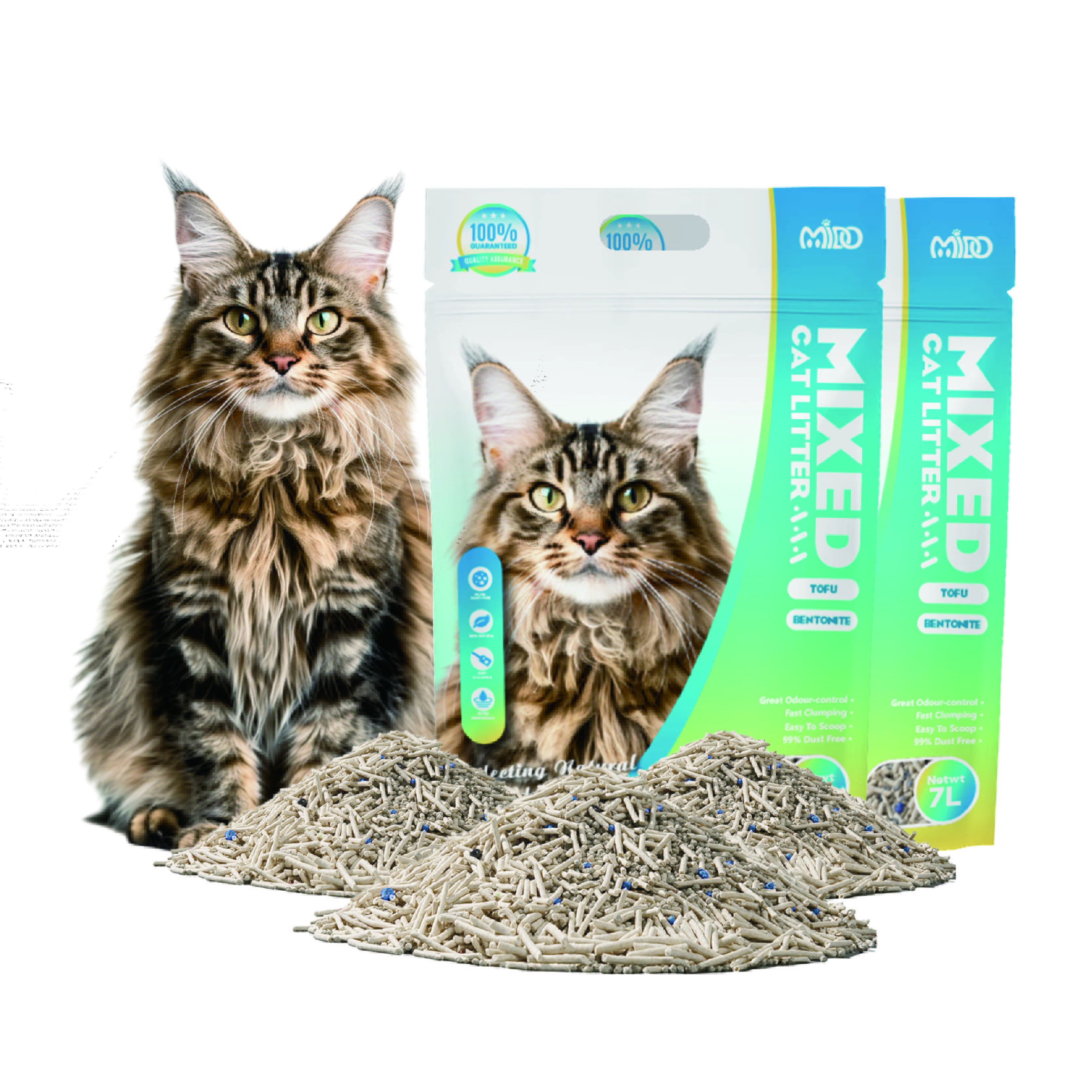 Tofu Bentonite Mixed Cat Litter