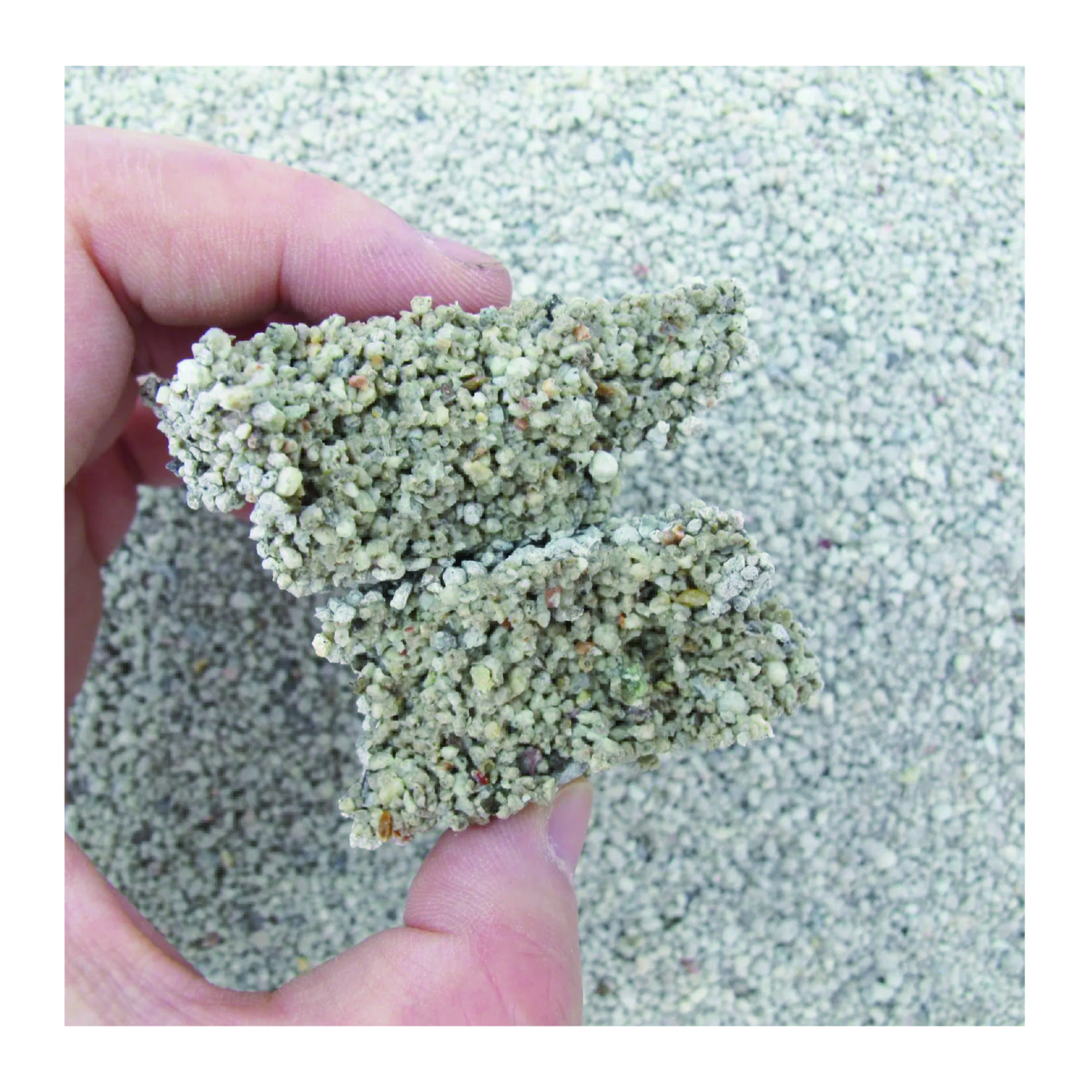 White mineral irregular Mineral Cat Litter