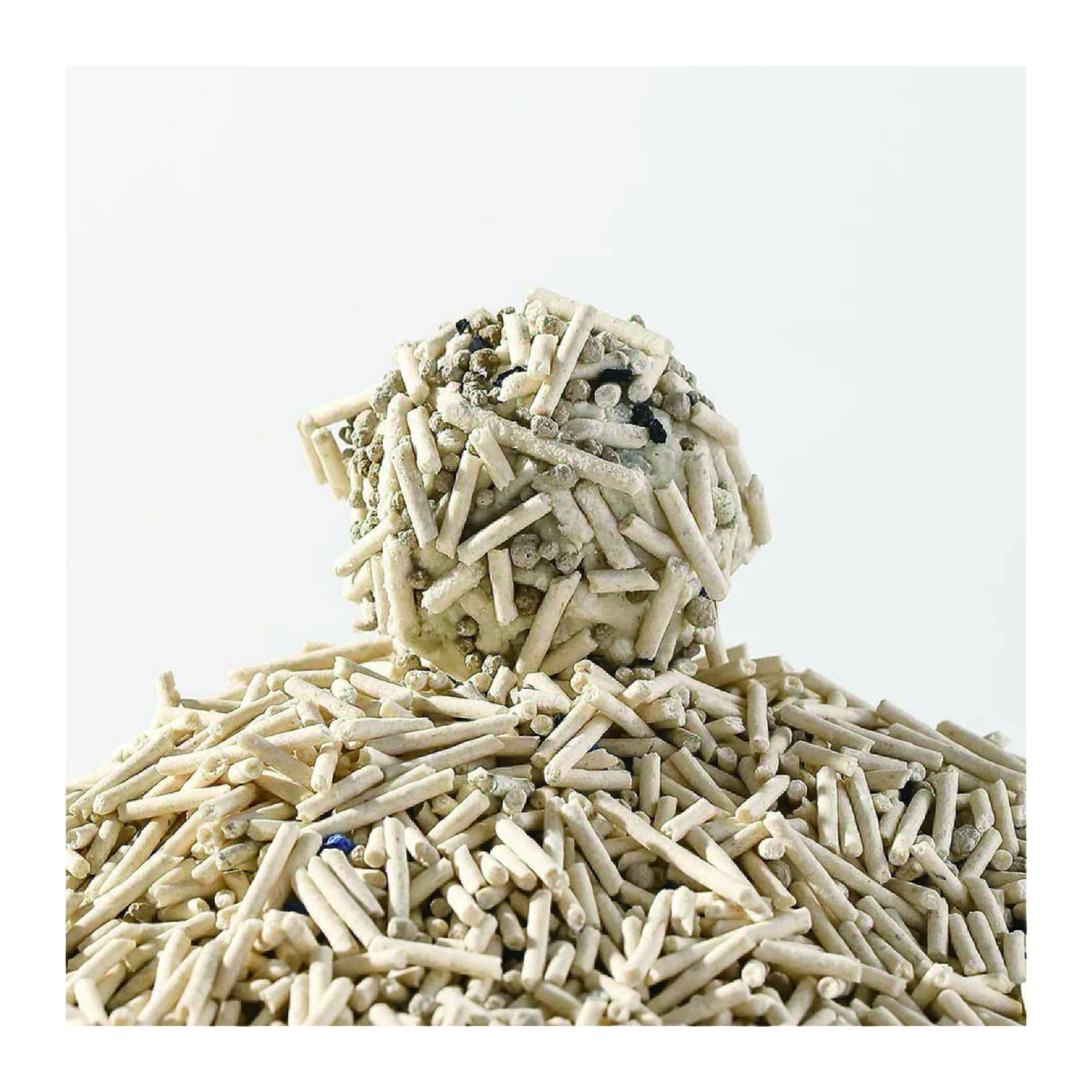 Natural Pure Plant Low Dust Super Clumping Non Stick Bottom Striped Shaped Tofu Bentonite Mixed Cat Litter