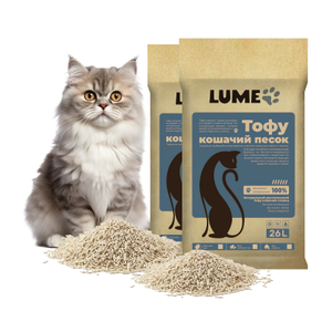 Odor-Free Pure Edible Grade 26L Tofu Cat Litter Natural Food Grade Materials Soybean Fiber Strong Absorption