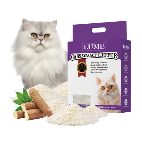 Eco-Friendly Natural Ingredients Ultra-Absorbent Dust-Free And Highly Clumping Tapioca Cat Litter