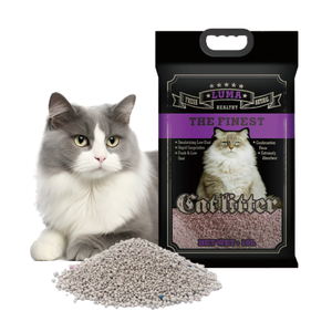 OEM ODM Natural Cat Litter Super Absorbent Bentonite Cat Sand Clumping Dust-Free Odor Control 10L Easy Clean Bentonite Cat Litter