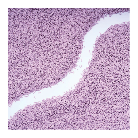 Manufacturer OEM Premium Easy Clean Plant Cat Sand Eco Clean 2mm Stripe Shape Lavender Tofu Cat Litter