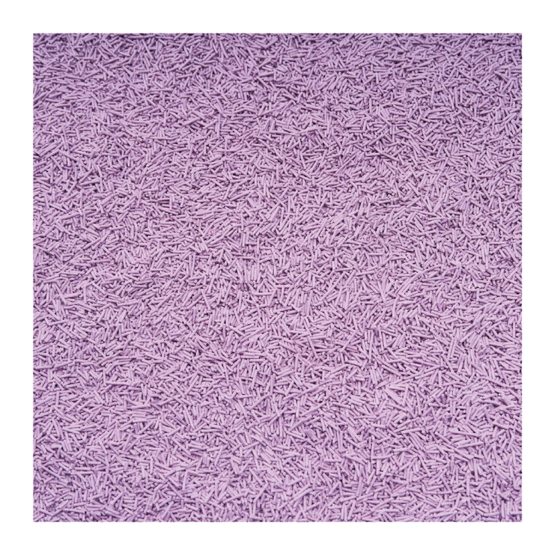 Manufacturer OEM Premium Easy Clean Plant Cat Sand Eco Clean 2mm Stripe Shape Lavender Tofu Cat Litter