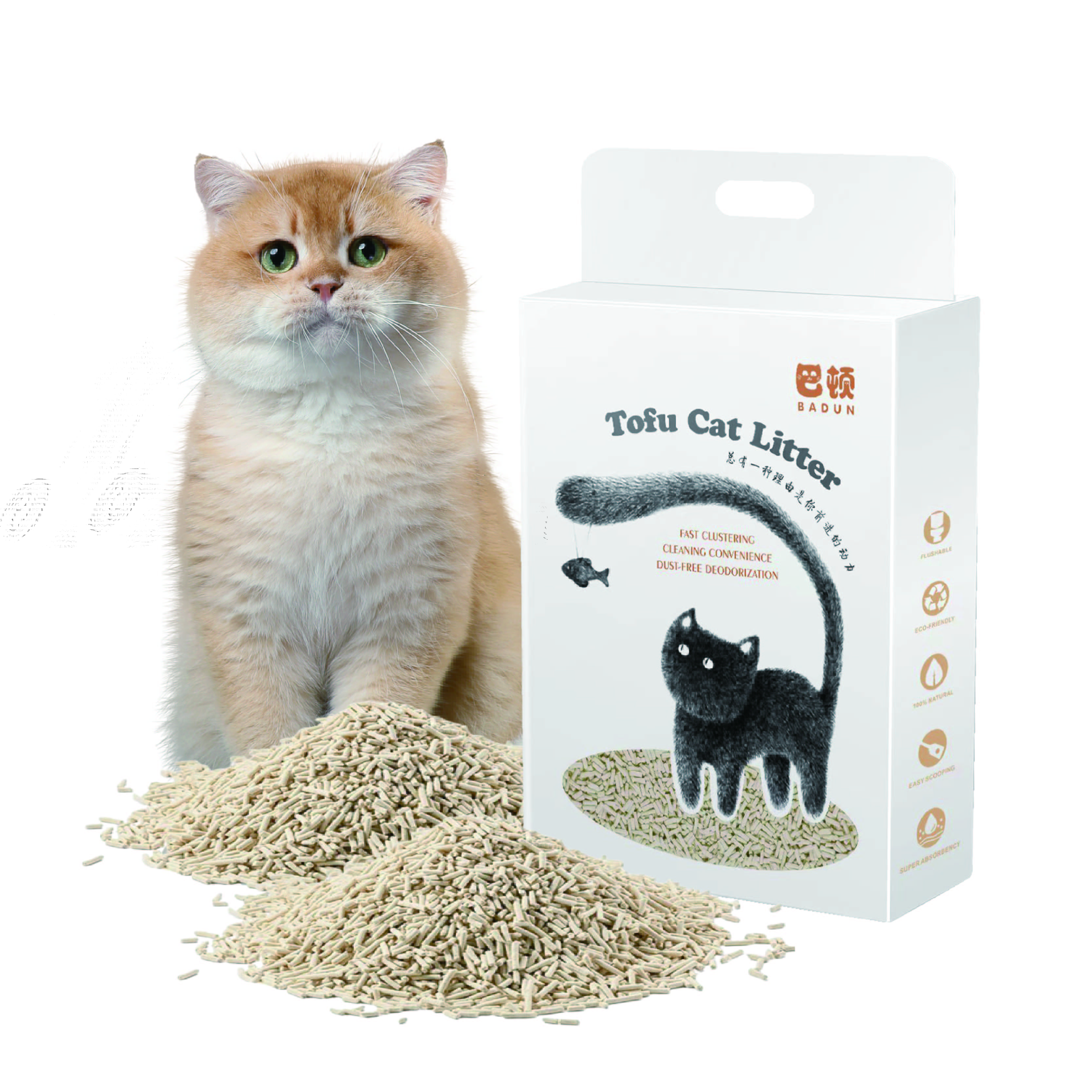 OEM ODM Factory Direct Tofu Cat Litter Exceptional Clumping Multiple Fragrance Options and Eco-Friendly Cat Litter